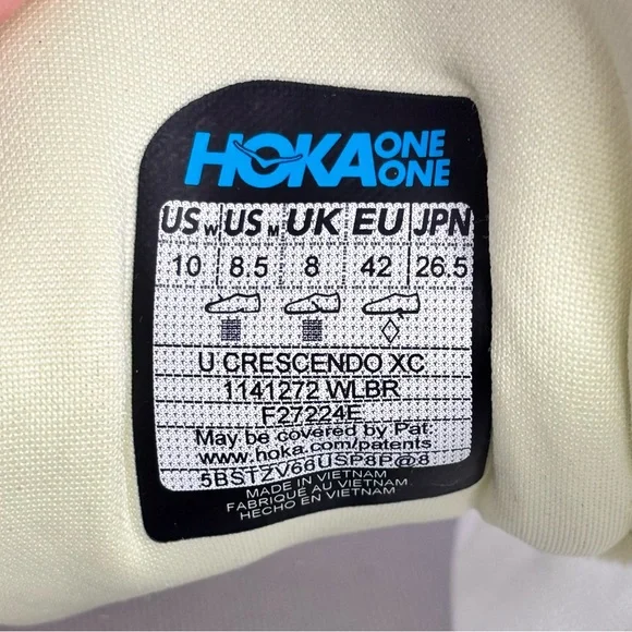 HOKA Unisex Crescendo XC Lightweight Running Sneakers--NWT--10W/8.5M - Picture 14 of 15